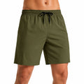 Short de bain homme XL textile vert olive à cordon style décontracté