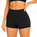 Shorty femme taille S noir en tissu extensible à taille haute