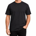 T-shirt homme XL noir en coton à manches courtes coupe droite